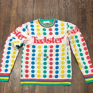 Twister Costume Colorful Polka Dot Crewneck Sweater